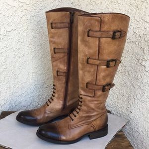 Vince Camuto Fenton Distressed Leather Boots 8.5